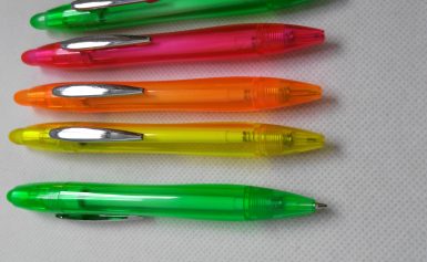 Metal Clip Translucent Pens